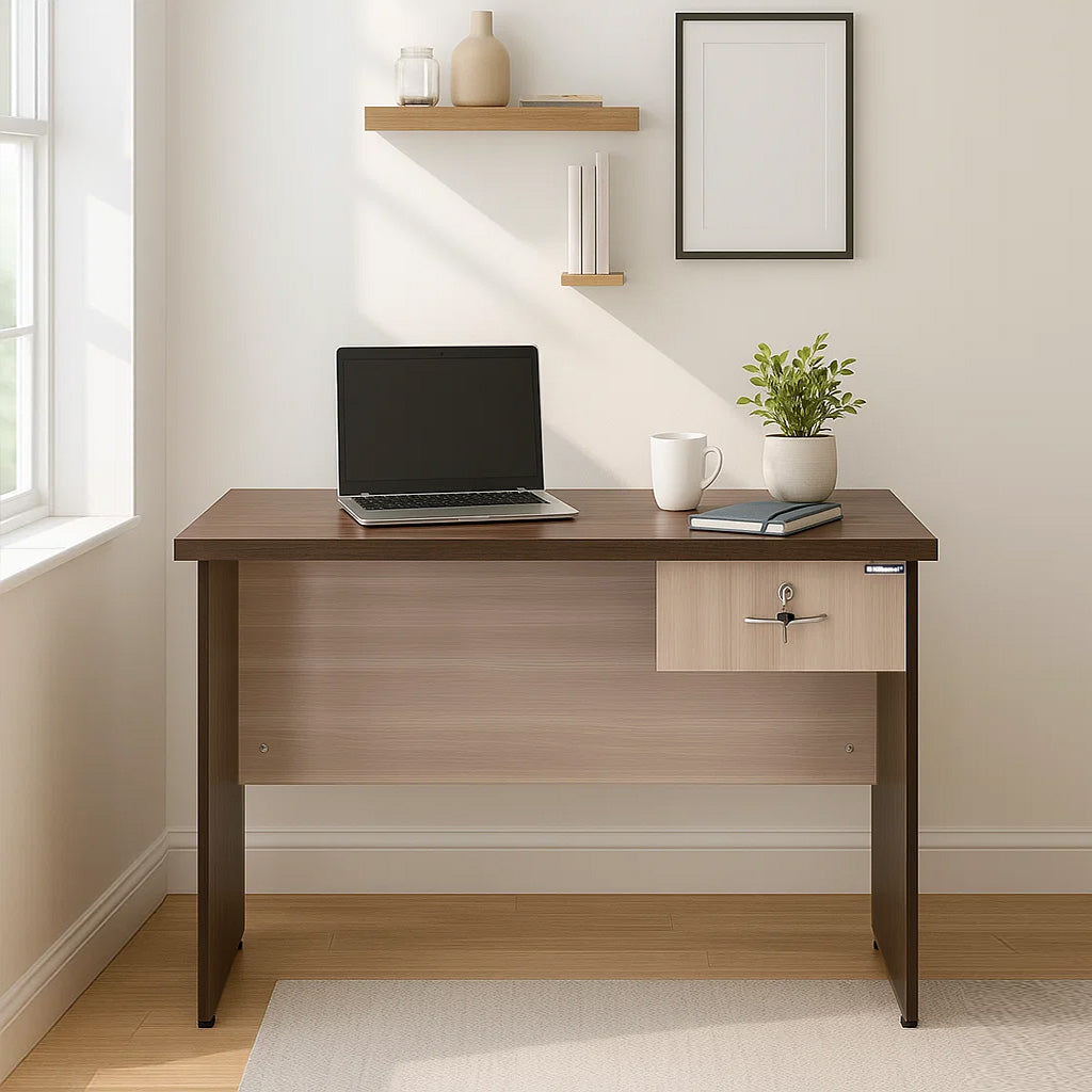 Enzo Office 3 ft Table (Brown & Cloud Ash) furniture reference