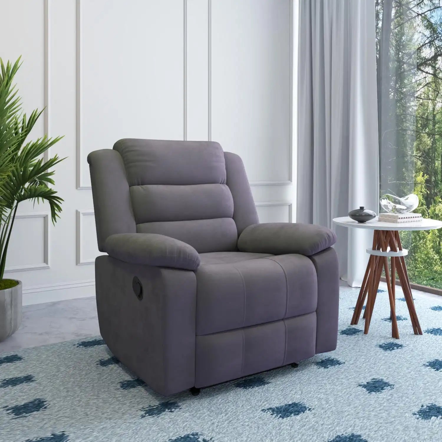 Sierra 1 Seater Manual Recliner Sofa (Brown) furniture reference