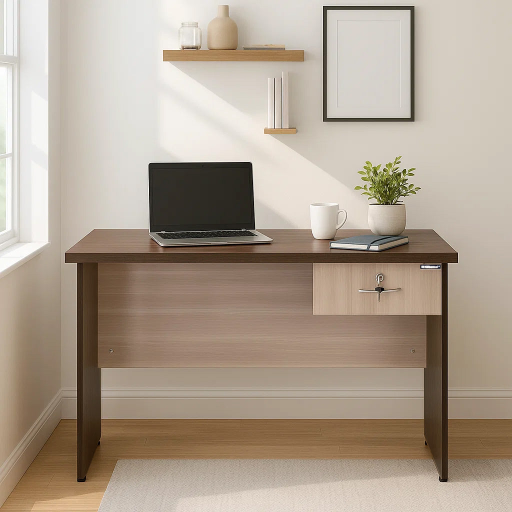 Enzo Office 4 ft Table (Brown & Cloud Ash) furniture reference