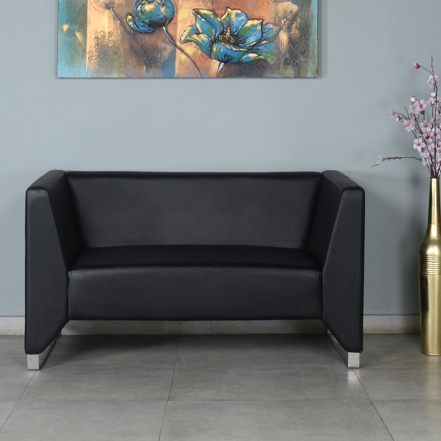 Reed 2 Seater Sofa (Black) furniture reference