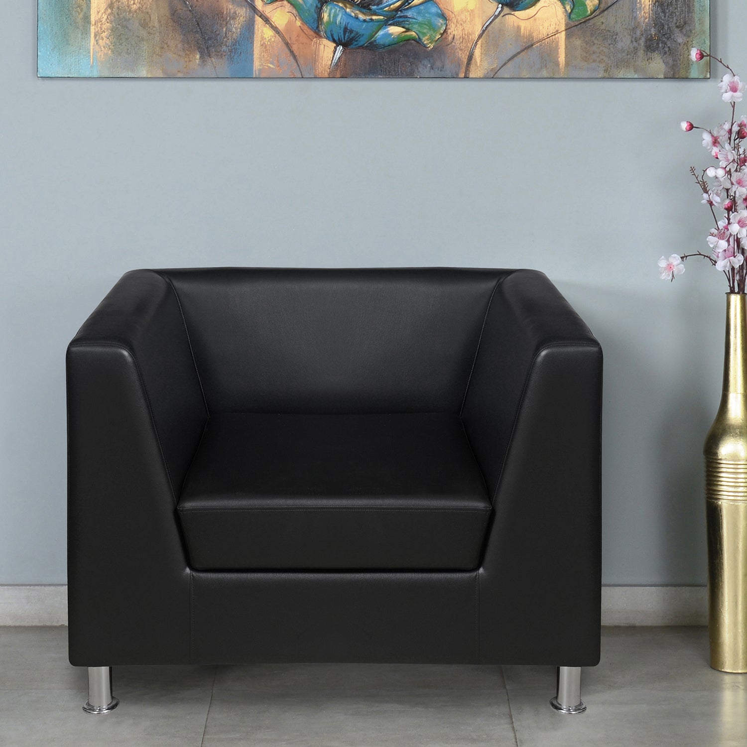 Russo 1 Seater Sofa (Cola Black) furniture reference