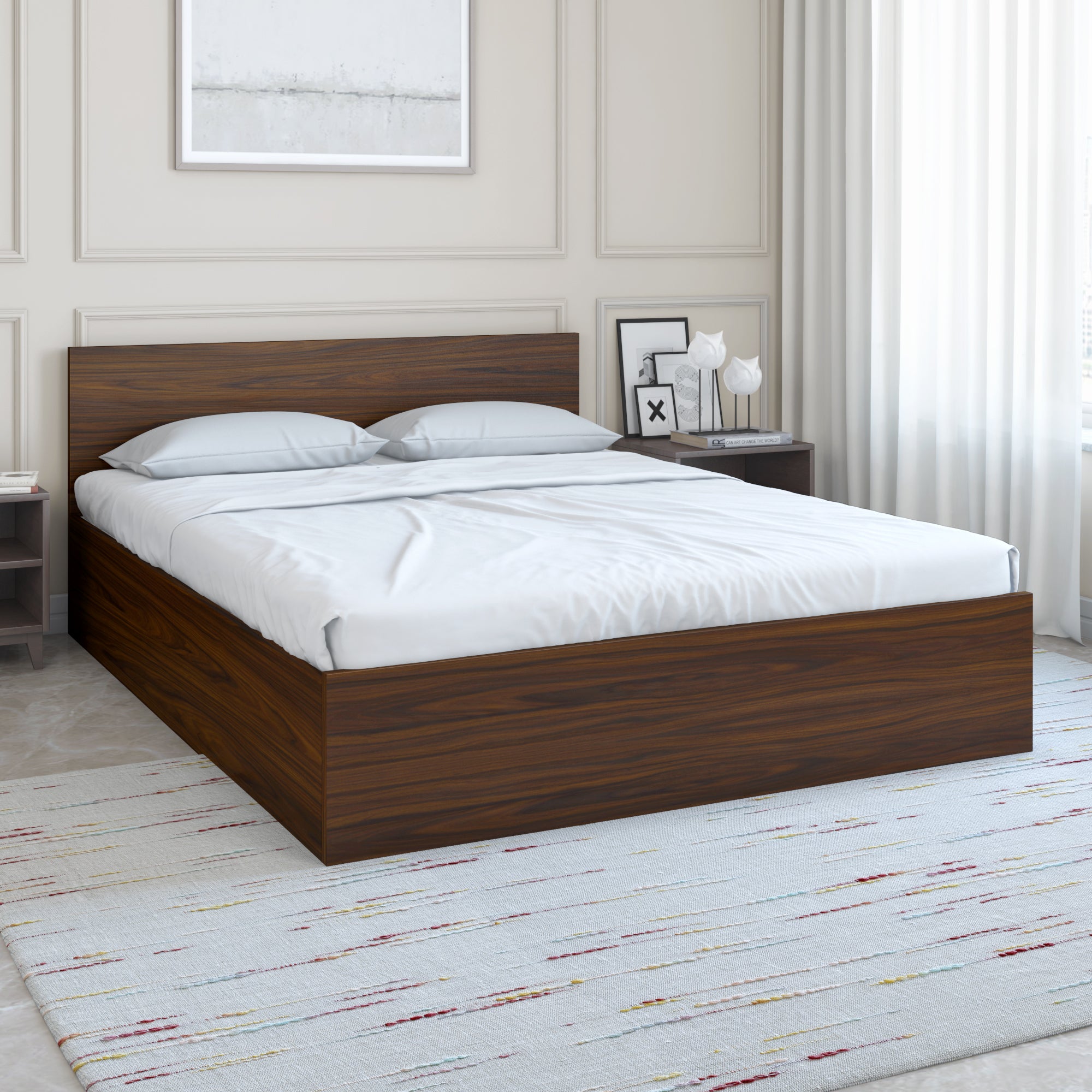 Arthur King Bed with Storage (Walnut) furniture reference