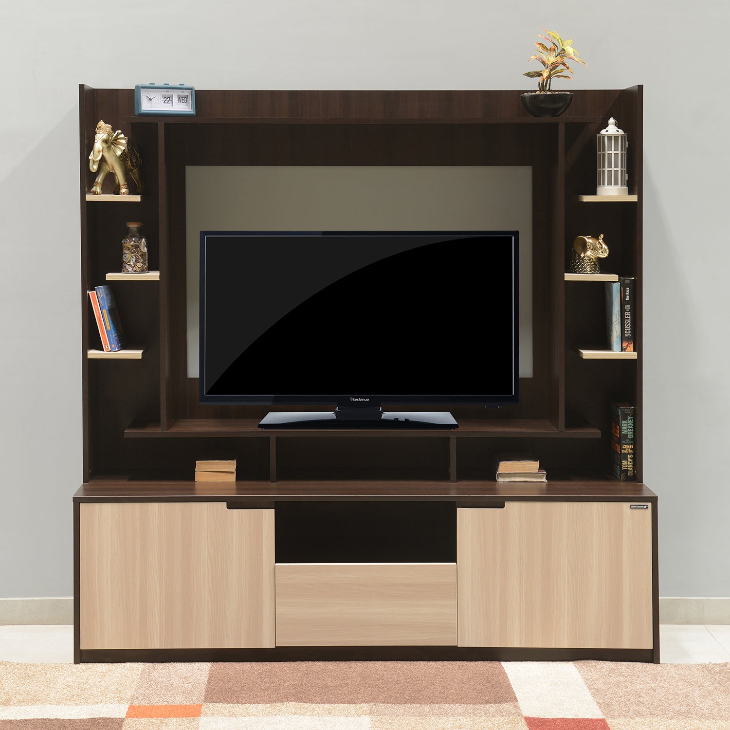 Cyndy Wall Unit (Wenge / Oak) furniture reference