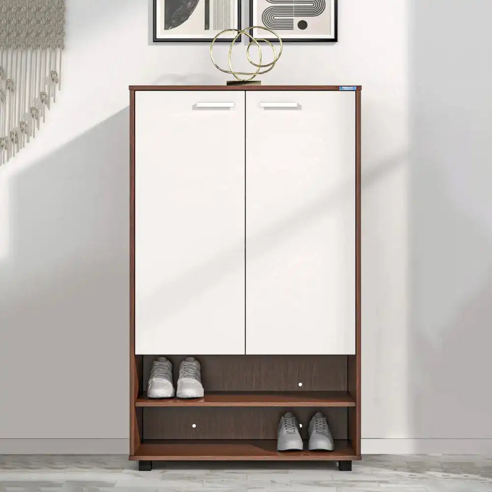 Ardor Shoe Cabinet (Oak/Frosty White) furniture reference
