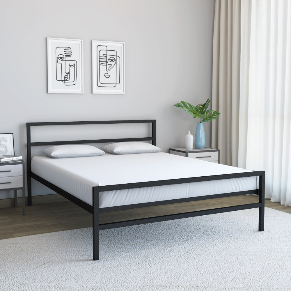 Striker Metal King Bed (Black) furniture reference