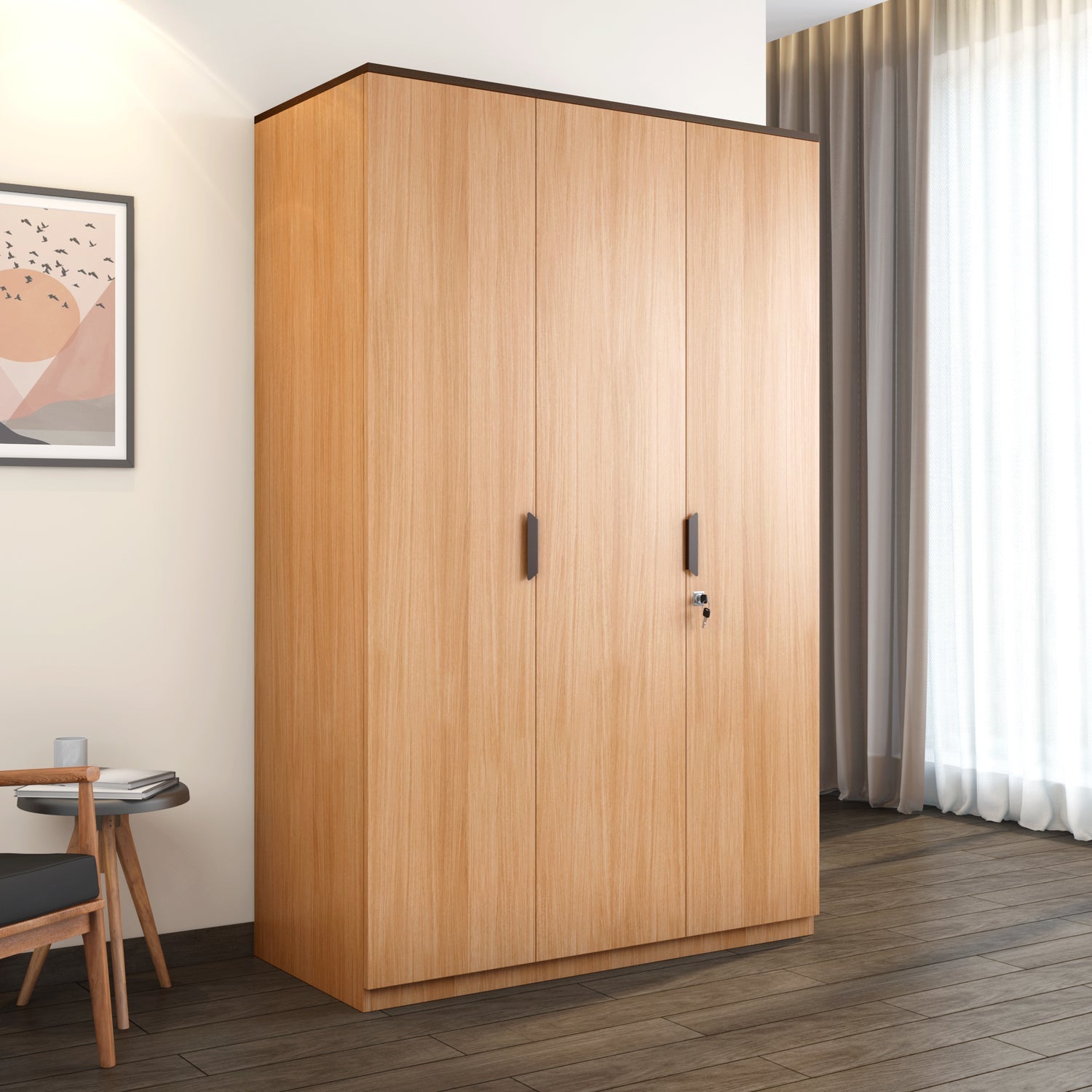 Milford 3 Door Wardrobe (Urban Teak) furniture reference