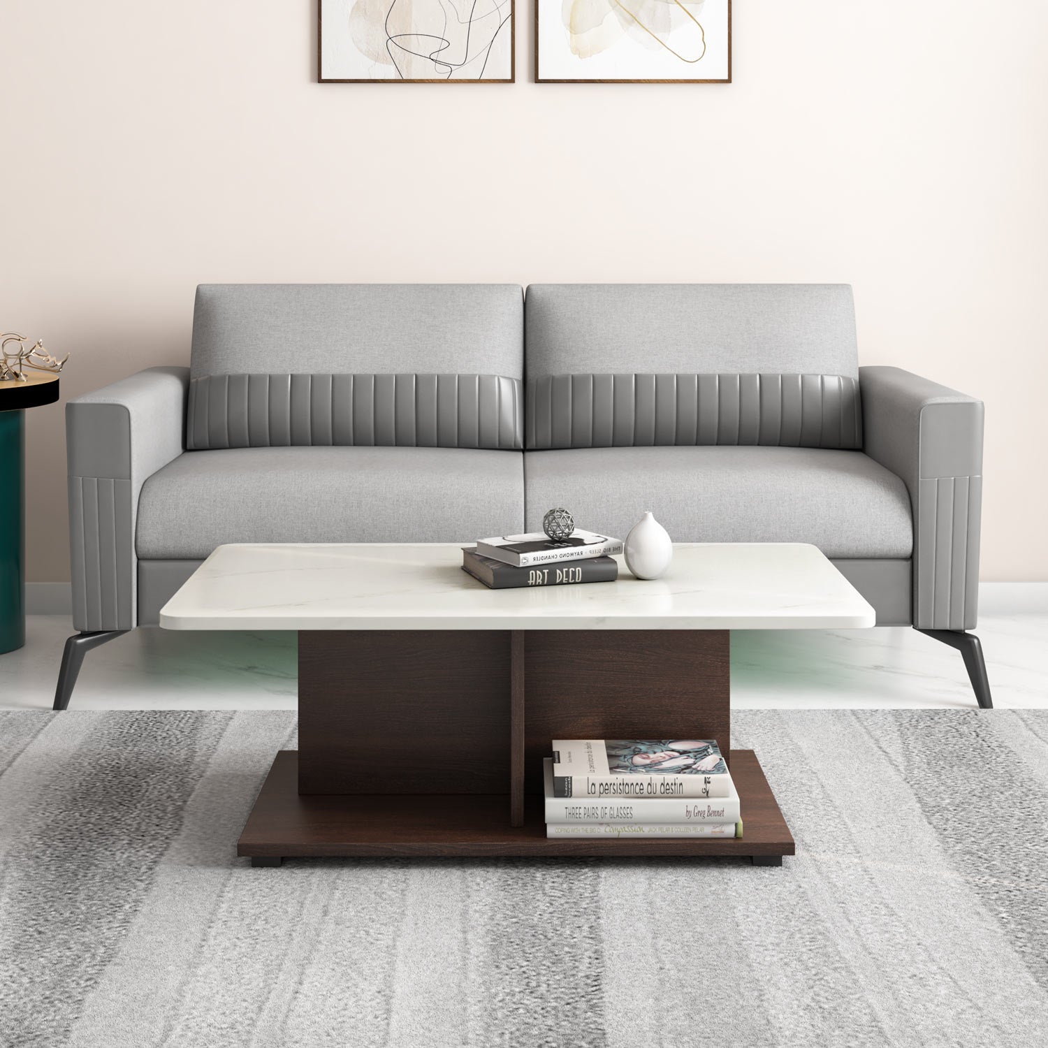 Luca Coffee Table (Legno Oak & Frosty White) furniture reference